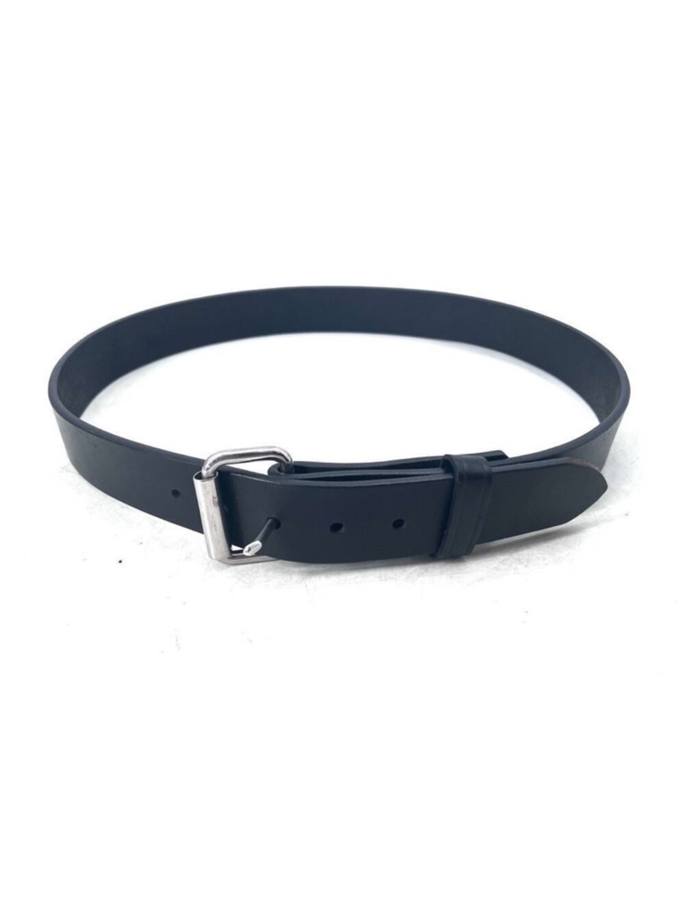 Heavy Duty 1.5" Width Black Leather Work Biker Belt Removable Buckle 38